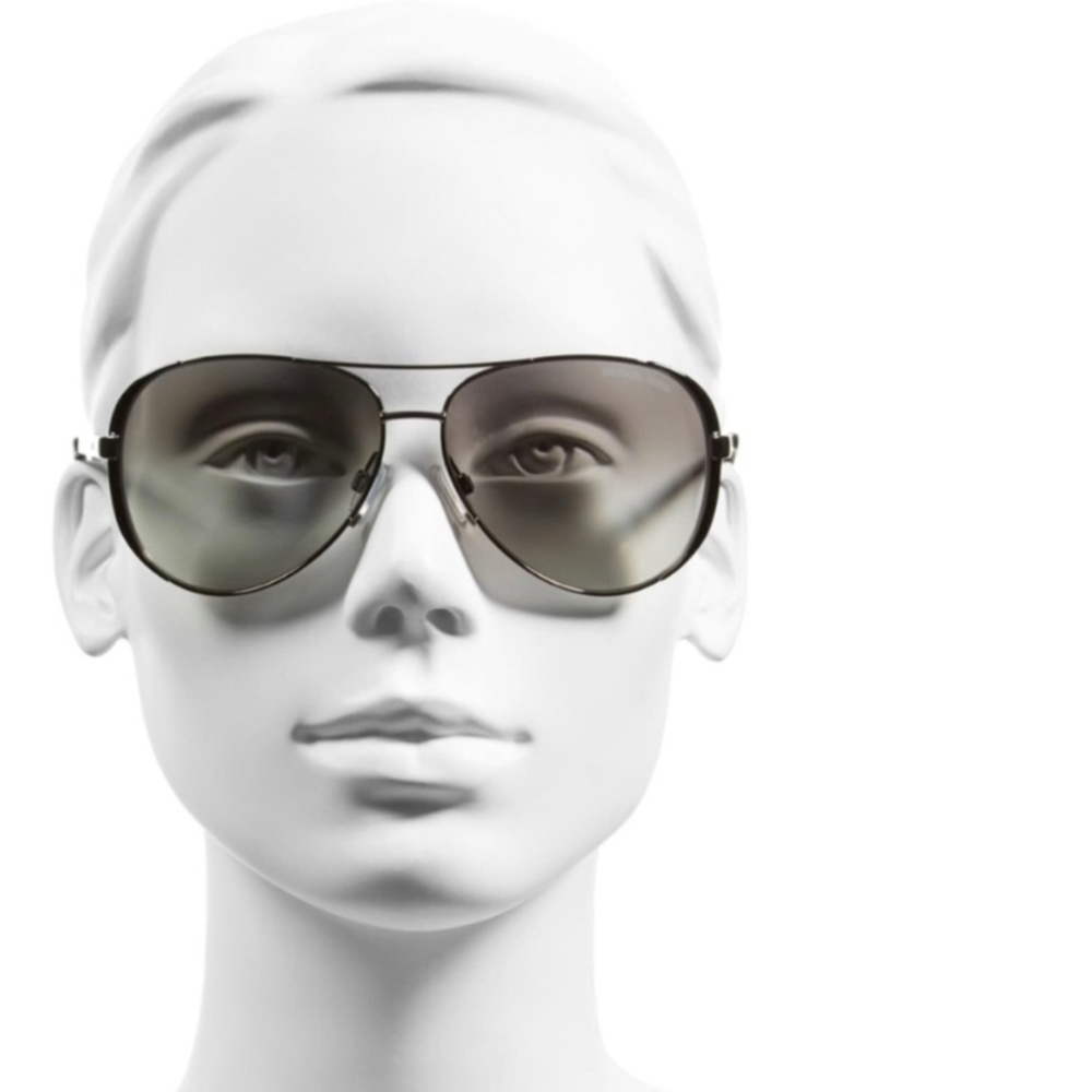 Michael Kors Black Aviator Sunglasses with White Case - Picture 2 of 3